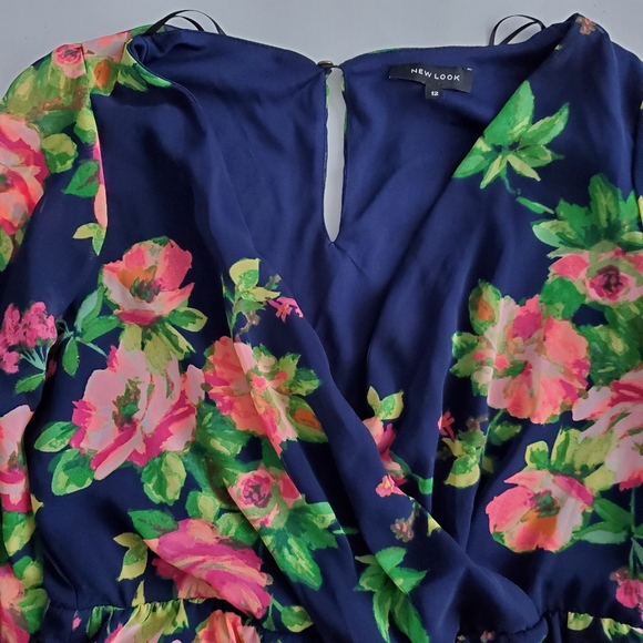 New Look Boho Sleeve Floral Romper, US 8 - Picture 3 of 8
